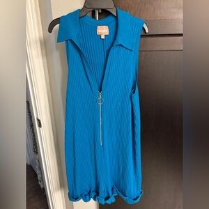 Show Me Your MuMu "All In One" Romper- Teal Rib Knit size L